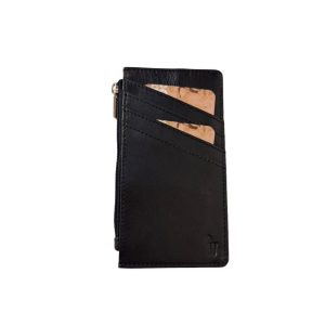 Happy Wallet nahkainen avainlompakko RFID-suojattu musta, o6