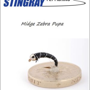 Midge Zebra Pupa #12, Stingray Fly Fishing