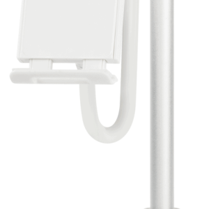 DELTACO puhelimen tai tabletin pöytäteline, valkoinen