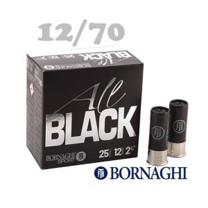 BORNAGHI All Black 24g 12/70 No:7 1/4 (2.45 mm) kilpapatruuna 25 kpl