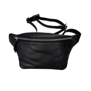 Pigeon Leather Collection nahkavyölaukku/musta