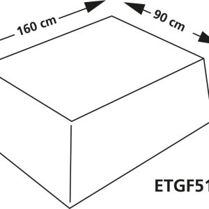 Eurotrail-pöydänpäällinen – SFS – 160 x 90 x 75 cm – Grijs