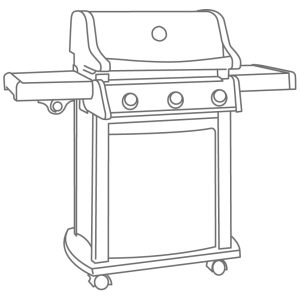 Eurotrail Grill Cover – 147 x 64 x 113 cm – Musta