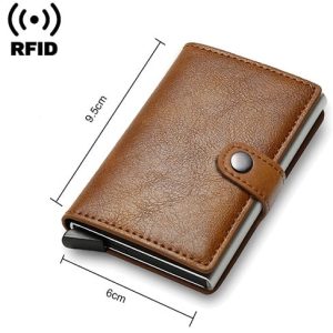 Nahkainen Pop Up -lompakko, luottokorttikotelo, RFID-varkaudenesto