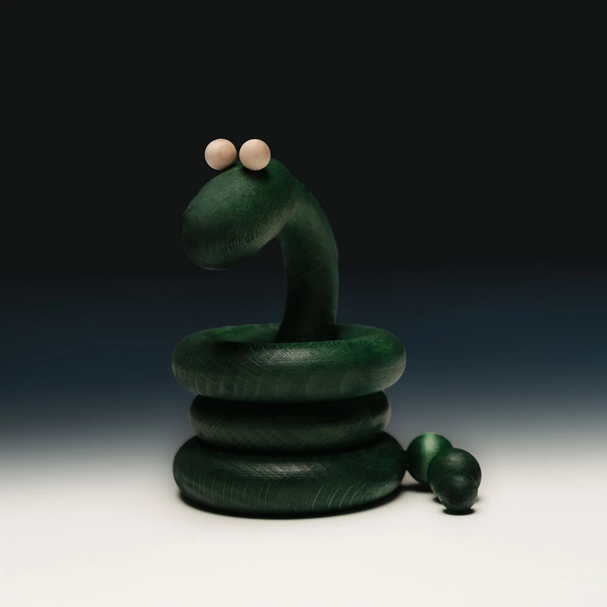 Käärme-veistos, 9 cm, vihreä - Image 3