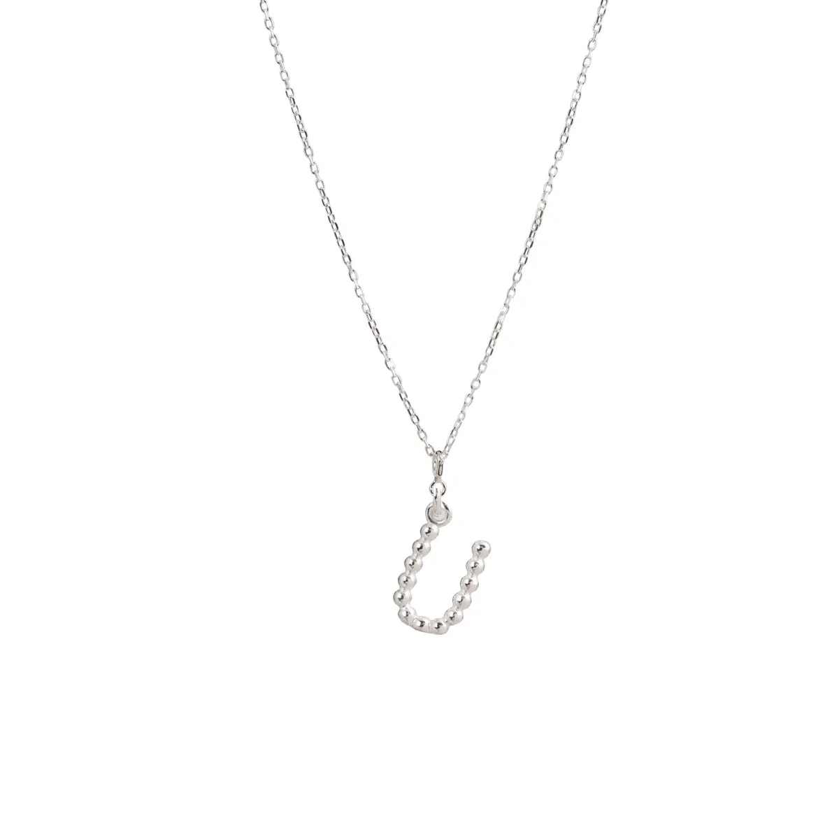 Yllätys-kaulakoru, monogrammi U, hopea - Image 3
