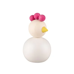 Kananen-puufiguuri, 5,5 cm, valkoinen