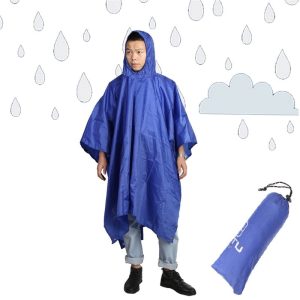 Sadeviitta, Rain Poncho Suojapussilla, Ultrakevyt, Monitoimi 3-in-1